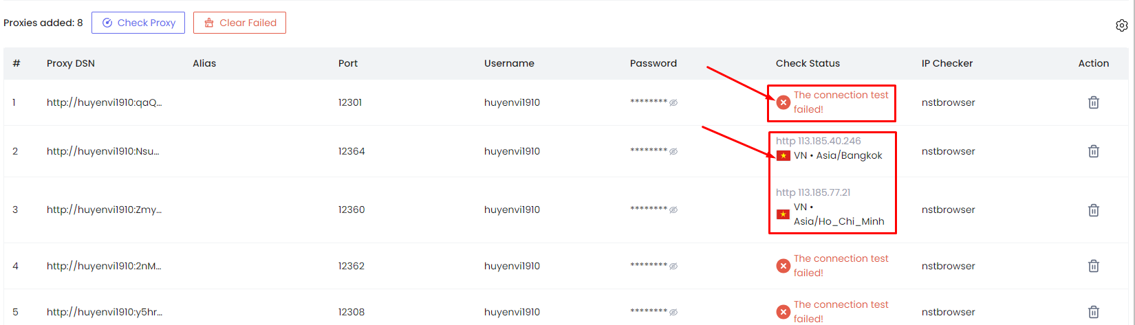 Cài đặt proxy trên phần mềm NSTBrowser