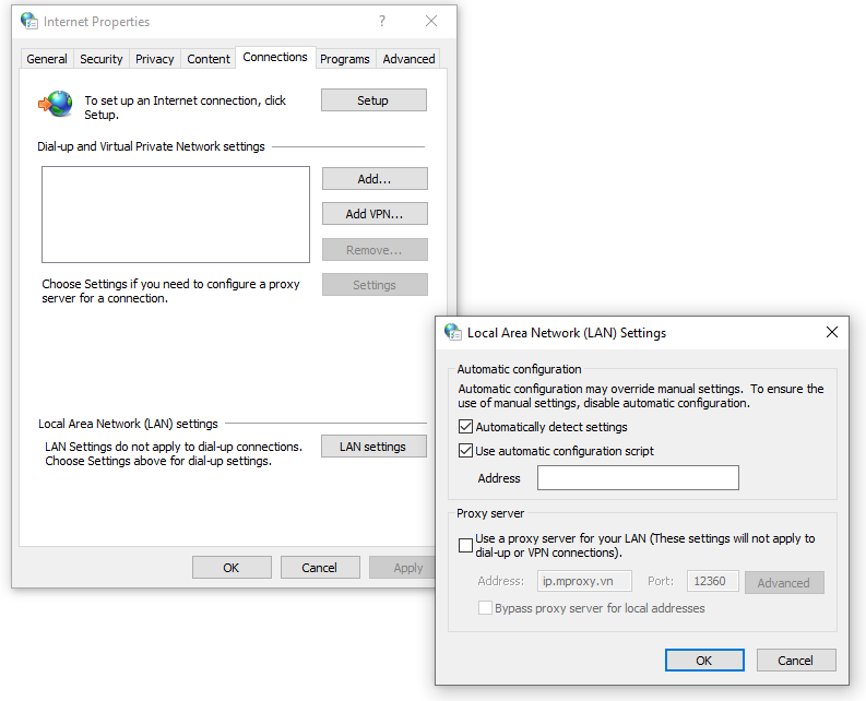 MẸO: Nhập nhanh proxy bằng link PAC