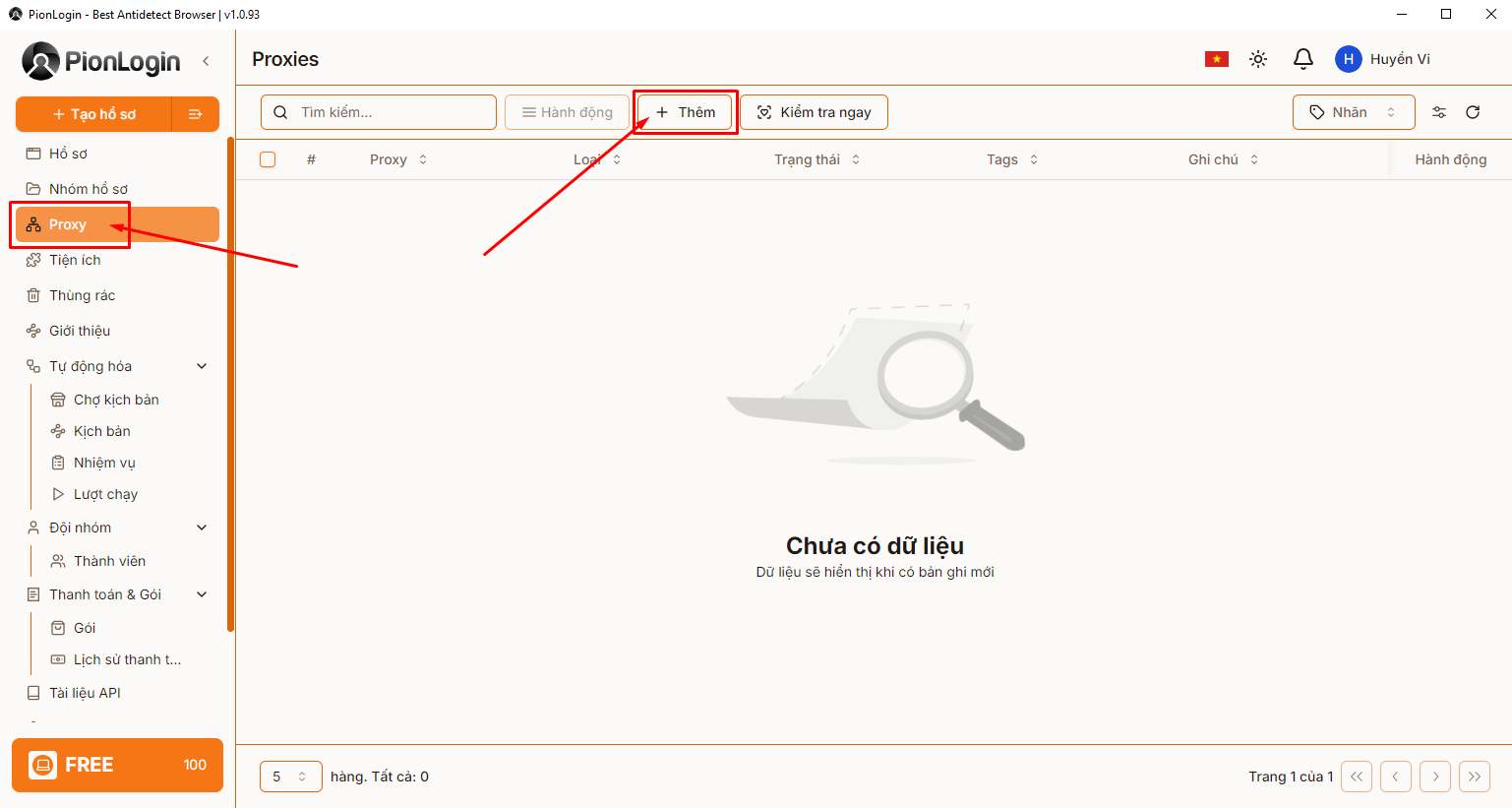 Hướng dẫn cấu hình proxy trên phần mềm PionLogin