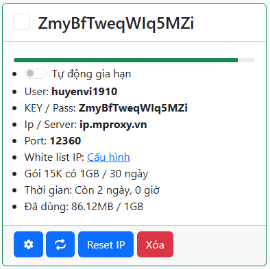 ZiBird - Cách cấu hình proxy