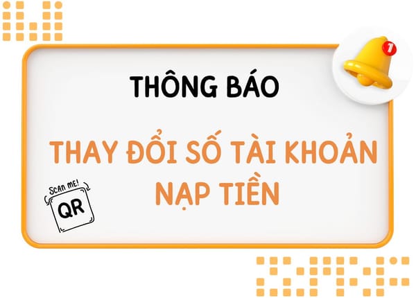 Thông báo thay đổi số tài khoản nạp tiền trên MPROXY.VN